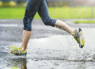 Running in the rain