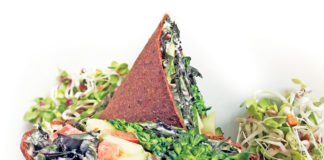 Buffalo Broccoli Bites and Caesar Salad Wraps